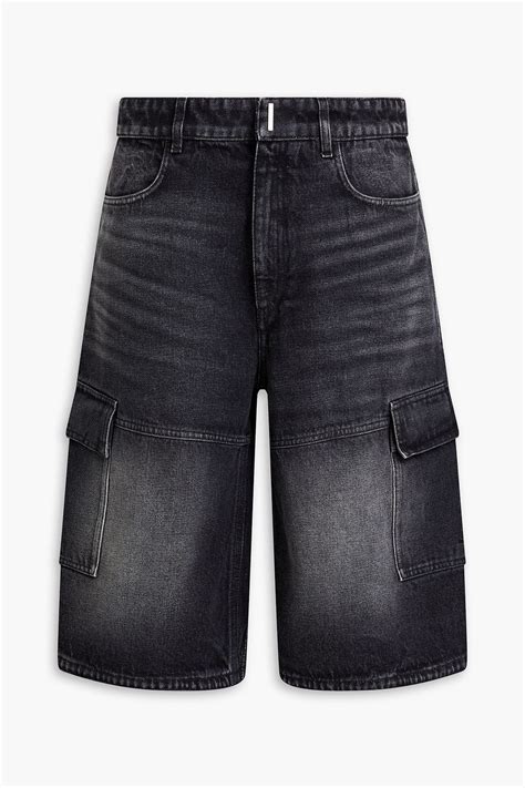 givenchy shorts ioffer|GIVENCHY Appliquéd denim cargo shorts .